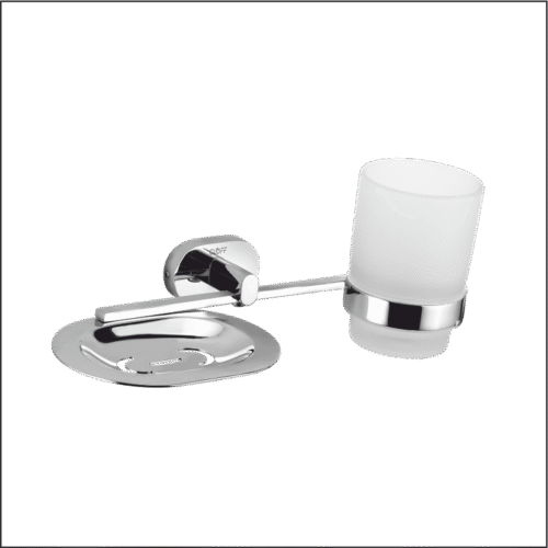 TC-11012-CP Brass Soap Dish & Tumbler Holder (Combo)(RD)