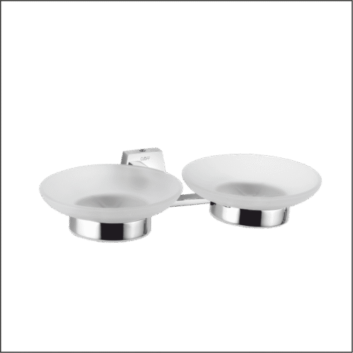 TV-12013-CP Glass Dual Soap Dish