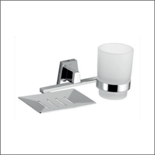 TV-12012-CP Brass Soap Dish & Thumbler Holder (Combo)