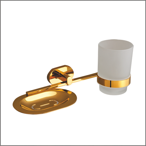 TC-11012 GL Brass Soap Dish & Thumbler Holder