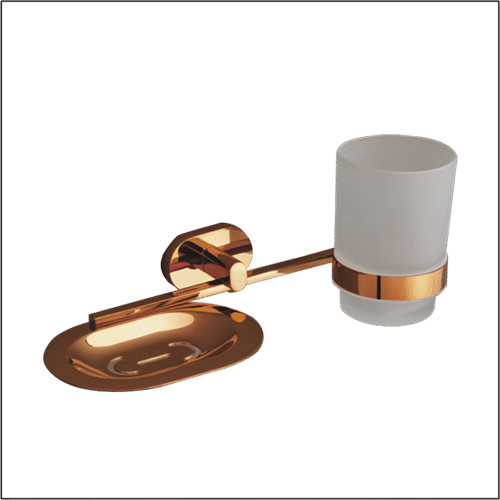 TC-11012 RG Brass Soap Dish & Thumbler Holder