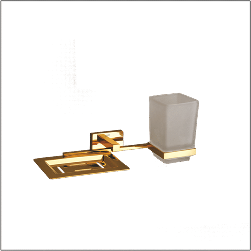 TO-13012 GL Brass Soap Dish & Tumbler Holder (Combo)