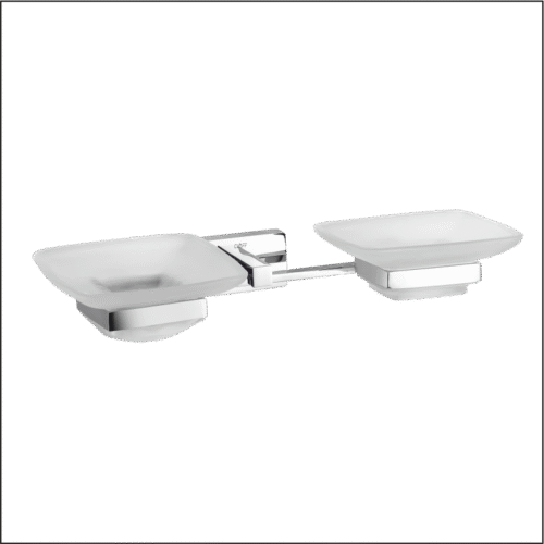 TO-13013 CP Glass Dual Soap Dish