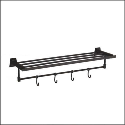 TV-12001 BK Towel Rack with Hook