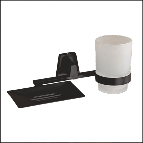 TV-12012 BK Brass Soap Dish & Tumbler Holder (Combo)