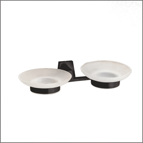 TV-12013 BK Glass Dual Soap Dish