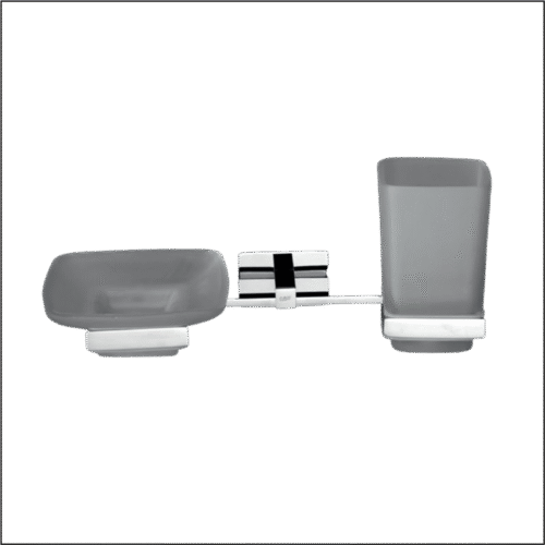 TO-13012-CP Brass Soap Dish & Tumbler Holder (Combo) (RD)